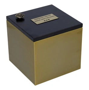 Stahl Gold Box für Asche Personalisierte Kremation Urne - Bild 1 von 9