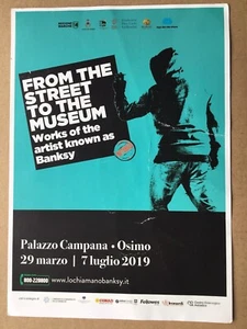 BANKSY Flyer - From The Street To The Museum Exhibition OSIMO ITALY 2019 - Picture 1 of 4