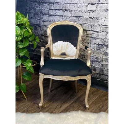 Vintage Velvet Reupholstered  Accent Chair Local Pickup - Image 1 of 4