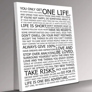Life Manifesto Canvas Wall Art Picture Print - Picture 1 of 5