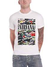 Nirvana T-Shirt Cassettes Band Logo Nue Officially Unisex White