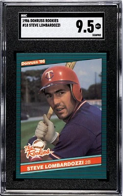 1986 Donruss The Rookies Steve Lombardozzi #18 (RC) SGC 9.5 MT+ - Image 1 of 3