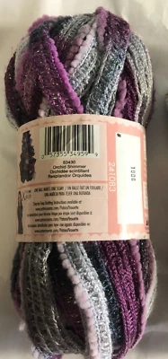 Винтажная пряжа Patons Pirouette Ruffle-Mesh-Chenille «Sienna Sparkle» No84012 моток 3 унции - Изображение 1 из 4