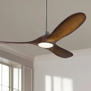 52" Visual Comfort Maverick II Brushed Steel LED Fan with Remote - Picture 1 of 3