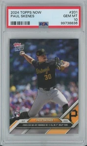 PAUL SKENES 2024 Topps Now Rookie RC Card #201 - 1st MLB Win - PSA 10 -836 - Picture 1 of 2