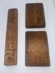 RARO ANTIGUO?? Molde para galletas de mantequilla Springerle de madera ALEMÁN IMPRESIÓN ARTE POPULAR - Imagen 1 de 5