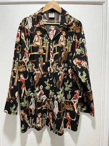 Pijama Vaquero Camisa Mujer Grande Abotonada Manga Larga Western Rodeo Niñas - Imagen 1 de 7