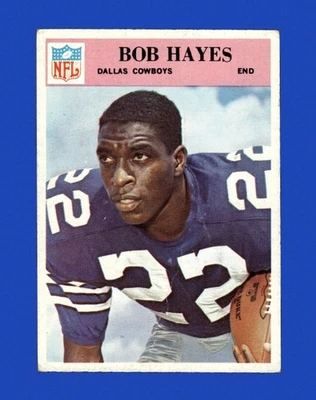 1966 Philadelphia Set-Break # 58 Bob Hayes RC LOW GRADE (crease) *GMCARDS* - Image 1 of 2