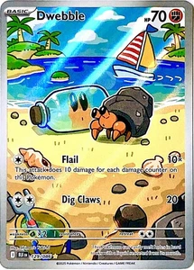 Dwebble 129/086 Illustration Rare Pokemon Card TCG S&V BLACK BOLT English NM+ - Picture 1 of 2
