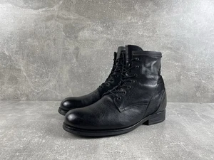 G-Star RAW Biker Avantgarde Black Leather Combat Boots Size 44 Made in Portugal - Bild 1 von 15