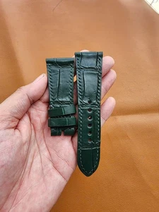 Correa de reloj de piel genuina verde oscuro talla 29/22 mm para reloj Catie - Imagen 1 de 11