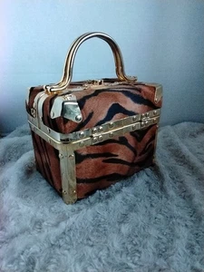 Vintage Y2K Comeco Tiger Print Make-Up Reiseetui. - Bild 1 von 11