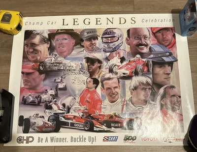 2001 CHAMP CAR LEGENDS CELEBRATION POSTER - INDY CAR - Image 1 of 4