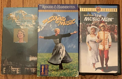 The Trapp Family, The Sound Of Music, The Music Man, 3 Movie Classic Musical VHS - Image 1 of 4