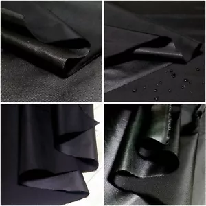 RARE HEAVY 3360D BALLISTIC NYLON DWR WATERPROOF OUTDOOR MARINE FABRIC BLACK 60"W - Picture 1 of 27