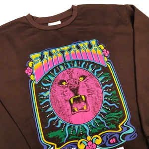 Santana 1969 Woodstock Lion Re-pop LS Sweatshirt Men's Size Medium Carlos Label - Picture 1 of 8