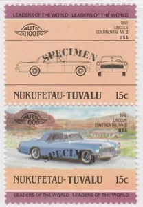 1985 Cars Lincoln Mk II Rare Tuvalu Stamp with SPECIMEN Overprint MNH** LX119 - Picture 1 of 1
