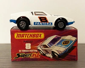 MATCHBOX #8 - DE TOMASO PANTERA (ORANGE INT) SUPERFAST 1975 - IN ORIGINAL BOX 🔥 - Picture 1 of 5