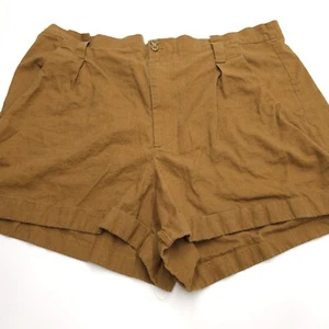 Pantaloncini di lino Gap taglia 20 donna marrone alta altezza - Foto 1 di 8