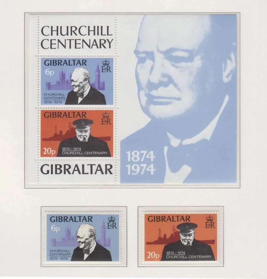 10. Gibraltar 1974 The 100th Anniversary of the Birth of Winston Churchill mnh - Image 1 of 1