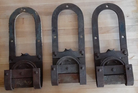 3 Antique Barn Door Rollers Working Condition Cover