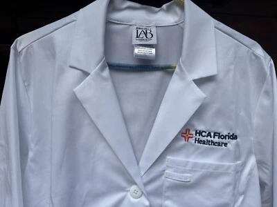 Cherokee Project Lab Women's 33" Lab Coat HCA Florida Healthcare M Medium CK452 - Image 1 of 4