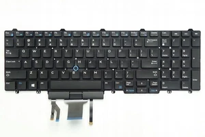DELL E5550 E5570 E5580 Hintergrundbeleuchtete LED-Tastatur QWERTY - Bild 1 von 5