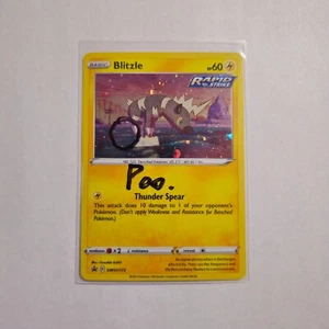 POOP SWIRL ๐ Blitzle SWSH173 Cosmos Holo Rare Sword & Shield Pokemon Card - NM - Picture 1 of 2