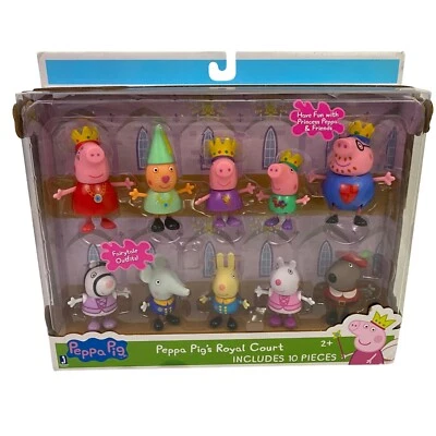 Peppa Pigs Royal Court Playset 10 Toy Figures in Faitytale Outfits Ages 2+ - Image 1 of 4