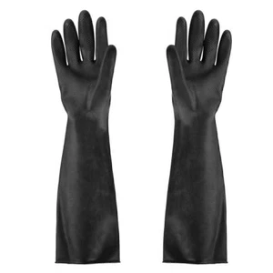 Black Industrie Haushaltshandschuhe Gummi Gummihandschuhe Latexhandschuhe Set DE - Bild 1 von 6