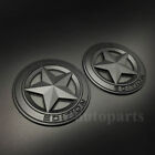 2Pcs Matte Black Texas Edition Star Flag Car Trunk Emblem Badge Decal Sticker