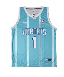 New LaMelo Ball #1 Charlotte Hornets Basketball Jerseys Stitched Green LARGE - Picture 1 of 2