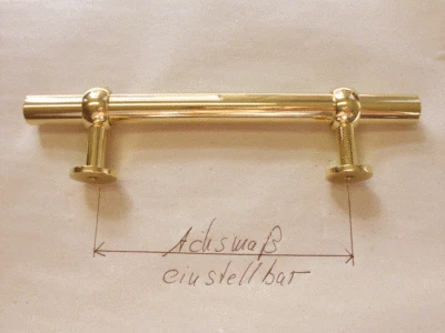 STOSSGRIFF Messing Stangengriff Haustürgriff Messinggriff schlicht verstellbar - Bild 1 von 2