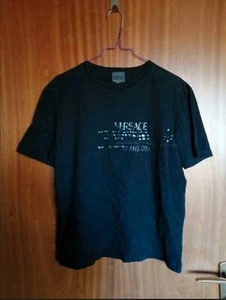 Vintage Versace Jeans Couture T-Shirt Shirt Schwarz Glanz XL - Bild 1 von 2