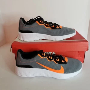 Nike Explore Strada Cool Grey/Total Orange Black Size 9 Mens New With Box - Picture 1 of 6