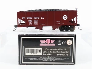 HO Scale MTH 80-90013E PRR Pennsylvania Railroad 2-Bay Open Hopper #220124 - Picture 1 of 12