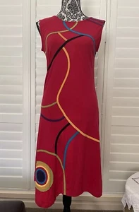Pupucci Cotton Red Sleeveless Tunic Dress - Size 3 (Aus 10 - 12) - Picture 1 of 14