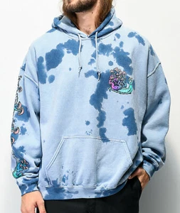 Zumiez A-Lab Hippie Snail Blue Tie Dye Alab Hoodie New - Picture 1 of 3