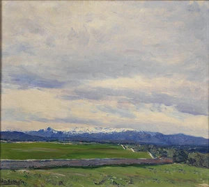 Oil painting aureliano de beruete y moret 帕尔多的景色 La tapia del Pardo landscape - Picture 1 of 1