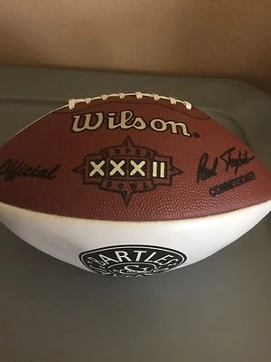 Juego de fútbol americano Wilson Super Bowl XXXII 1998 de colección Bartles Jaymes Denver Broncos Foto 1 de 4