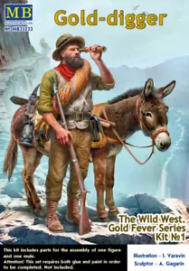 Master Box 1/35 The Wild West Gold Fever - Gold-digger (1 figure and 1 mule) - Bild 1 von 1