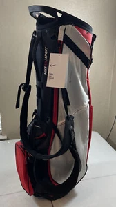 Nike 2022 Air Sport 2 Golf Caddie Stand Bag Red Black White - Picture 1 of 10
