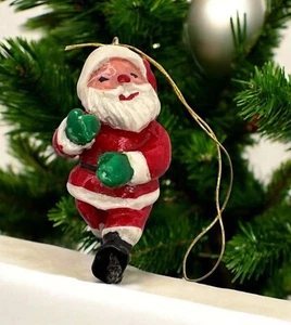 Vintage Santa Claus Christmas Tree Ornament Jolly Old St Nick Glossy - Picture 1 of 6