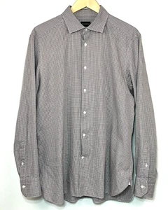 Camicia Ermenegildo Zegna con bottoni taglia 43/17 manica lunga quadri Gingham - Foto 1 di 7