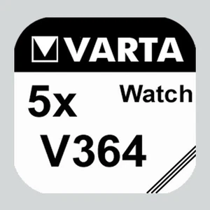 5x V364 Uhren-Batterie Knopfzelle SR60 SR621 AG1 VARTA Neu Silberoxid - Bild 1 von 2
