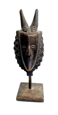 Gabon - Statue Masque antilope en ébène - 18 cm - Photo 1/3