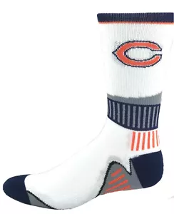Chicago Bears Football weiß mit marineblauer Ferse & Zehen Sport Big Deuce Crew-Socken - Bild 1 von 3
