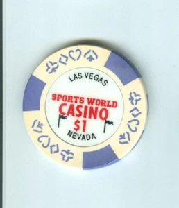 $1 SPORTS WORLD CASINO POKER CHIP-- - Picture 1 of 2