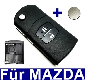 2 Botones Llave Plegable Carcasa para MAZDA 2 3 5 6 BT50 CX-5 CX-7 CX-9 + Batería - Imagen 1 de 6
