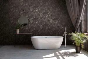 Vliestapete Tropen Blätter Dschungel Schwarz Silber Metallic 39560-6 (2,96€/1qm) - Bild 1 von 4